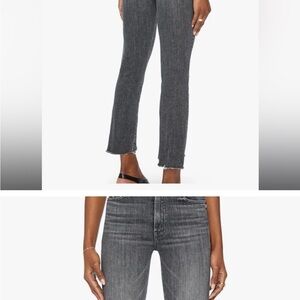 MOTHER Cropped Gray Jeans